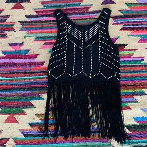 70s style fringe top-costume, beach, or outing 💃